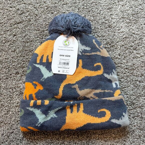Wonder Nation‎ Baby Toddler Beanie Hat & Glove Set One Size Dinosaur NWT Fleece - Picture 1 of 7